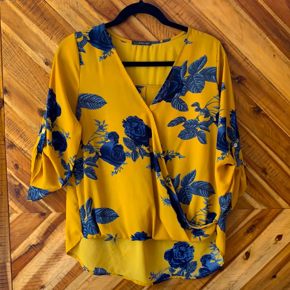 West Kei Allan Rolltab High Low Blouse